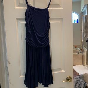 Navy ruched dress